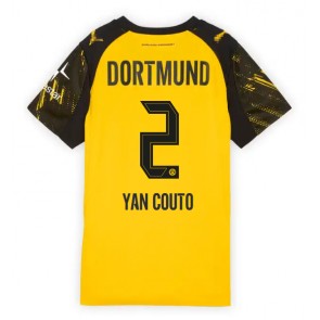 Borussia Dortmund Yan Couto #2 Replika Hemmatröja Damer 2025-26 Kortärmad
